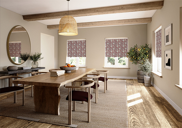 Land & Shore Rowallane (Blackout), Red - Roller Blind - Image 7